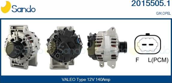 Sando 2015505.1 - Alternateur droxauto.com