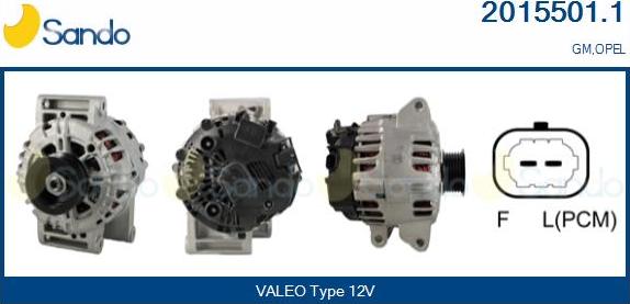 Sando 2015501.1 - Alternateur droxauto.com
