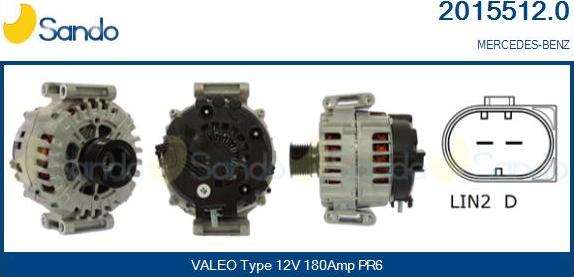 Sando 2015512.0 - Alternateur droxauto.com