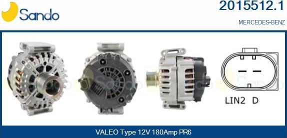 Sando 2015512.1 - Alternateur droxauto.com