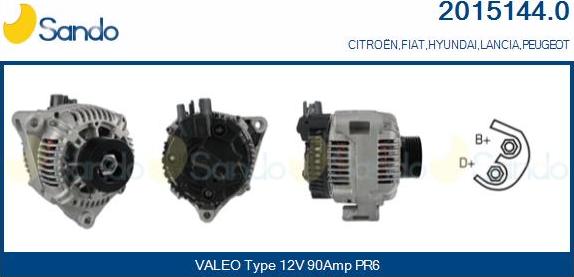 Sando 2015144.0 - Alternateur droxauto.com