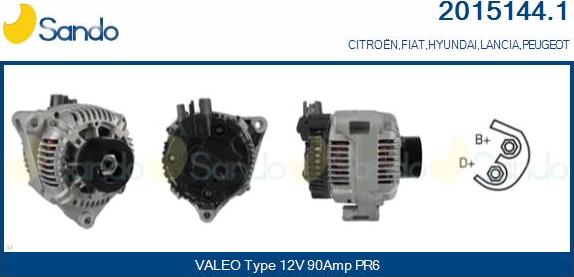 Sando 2015144.1 - Alternateur droxauto.com