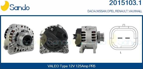 Sando 2015103.1 - Alternateur droxauto.com