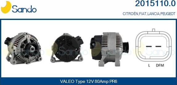Sando 2015110.0 - Alternateur droxauto.com