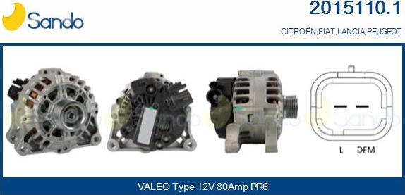 Sando 2015110.1 - Alternateur droxauto.com