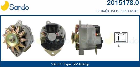 Sando 2015178.0 - Alternateur droxauto.com