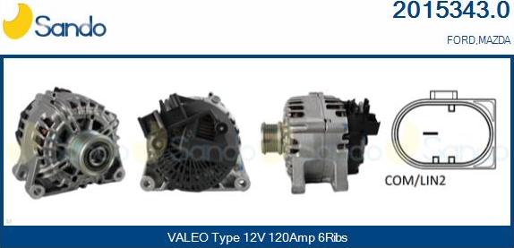 Sando 2015343.0 - Alternateur droxauto.com