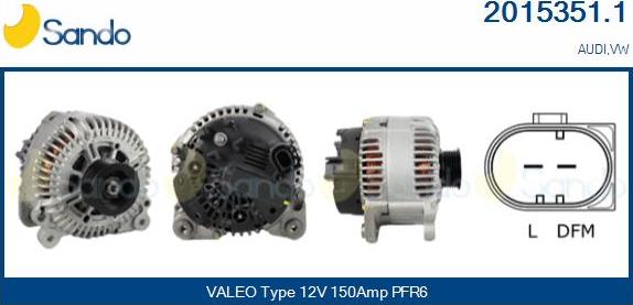 Sando 2015351.1 - Alternateur droxauto.com