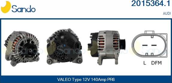 Sando 2015364.1 - Alternateur droxauto.com