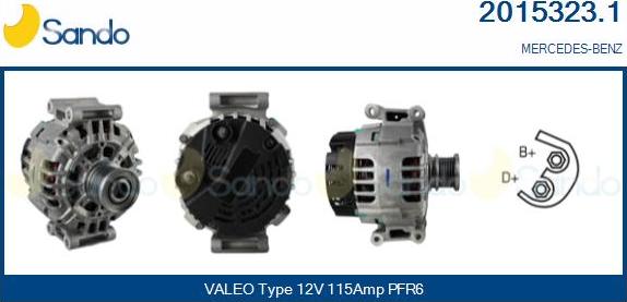 Sando 2015323.1 - Alternateur droxauto.com