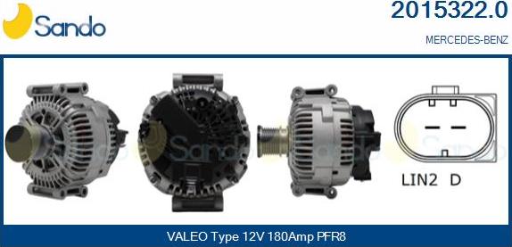Sando 2015322.0 - Alternateur droxauto.com