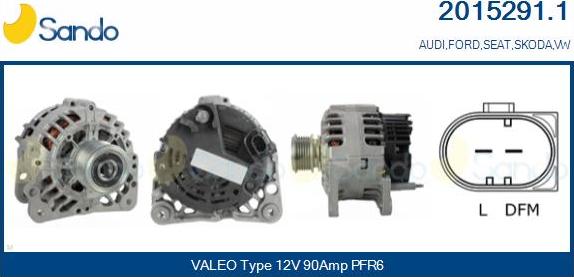 Sando 2015291.1 - Alternateur droxauto.com