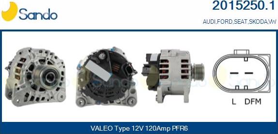 Sando 2015250.1 - Alternateur droxauto.com