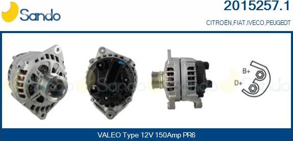 Sando 2015257.1 - Alternateur droxauto.com