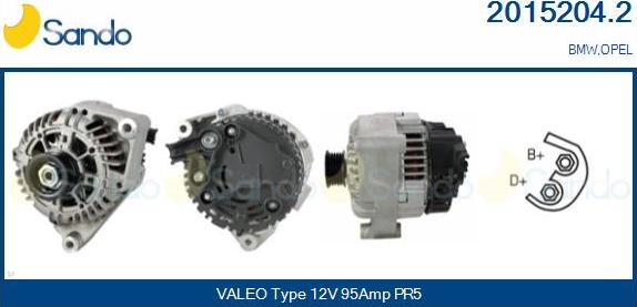 Sando 2015204.2 - Alternateur droxauto.com