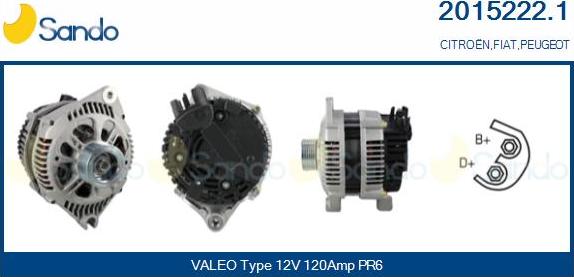 Sando 2015222.1 - Alternateur droxauto.com