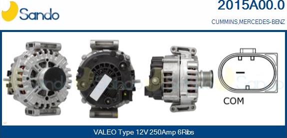 Sando 2015A00.0 - Alternateur droxauto.com