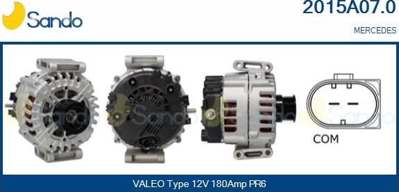 Sando 2015A07.0 - Alternateur droxauto.com