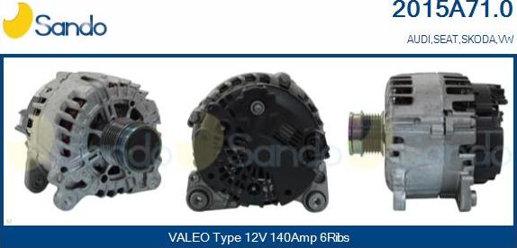 Sando 2015A71.0 - Alternateur droxauto.com