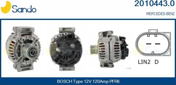 Sando 2010443.0 - Alternateur droxauto.com