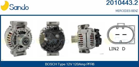 Sando 2010443.2 - Alternateur droxauto.com