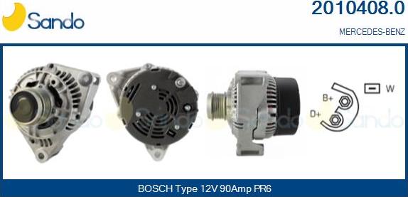 Sando 2010408.0 - Alternateur droxauto.com