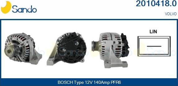 Sando 2010418.0 - Alternateur droxauto.com
