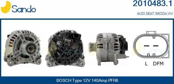 Sando 2010483.1 - Alternateur droxauto.com