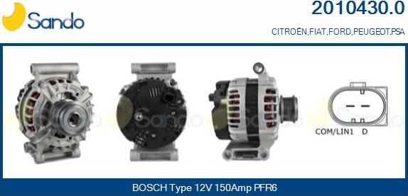 Sando 2010430.0 - Alternateur droxauto.com