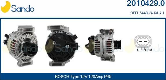 Sando 2010429.0 - Alternateur droxauto.com