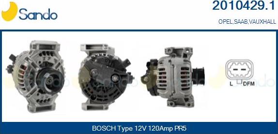 Sando 2010429.1 - Alternateur droxauto.com