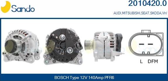 Sando 2010420.0 - Alternateur droxauto.com