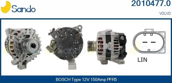 Sando 2010477.0 - Alternateur droxauto.com