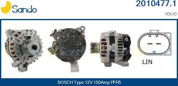 Sando 2010477.1 - Alternateur droxauto.com