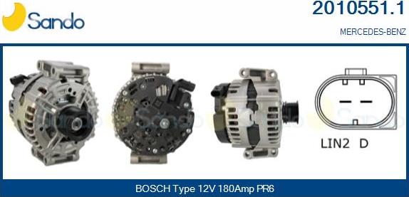 Sando 2010551.1 - Alternateur droxauto.com