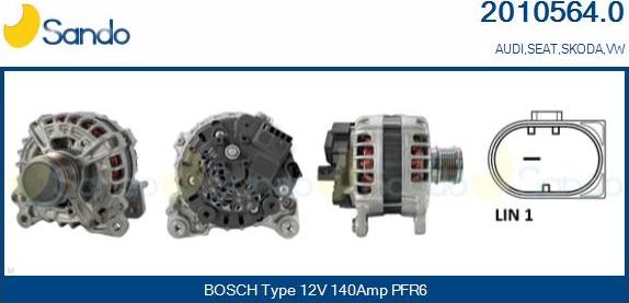 Sando 2010564.0 - Alternateur droxauto.com
