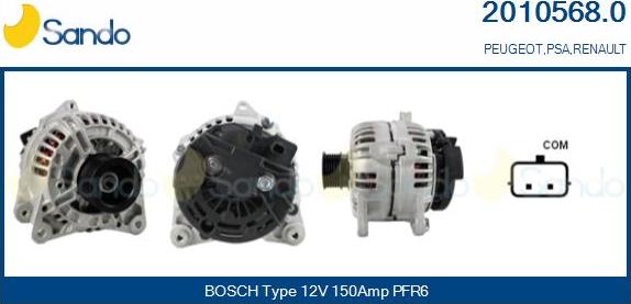 Sando 2010568.0 - Alternateur droxauto.com