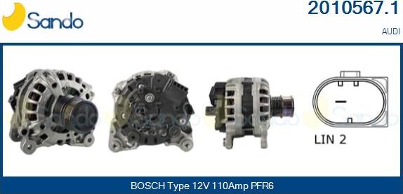 Sando 2010567.1 - Alternateur droxauto.com