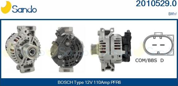 Sando 2010529.0 - Alternateur droxauto.com