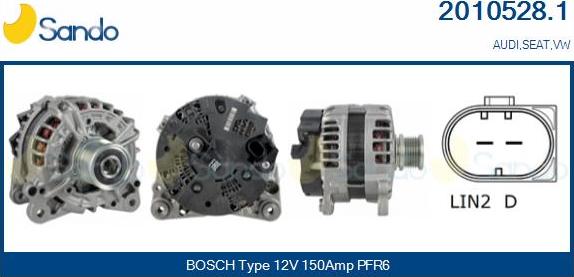 Sando 2010528.1 - Alternateur droxauto.com