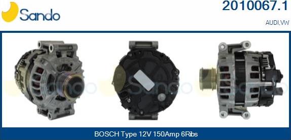 Sando 2010067.1 - Alternateur droxauto.com