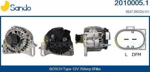 Sando 2010005.1 - Alternateur droxauto.com
