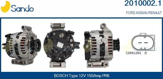 Sando 2010002.1 - Alternateur droxauto.com