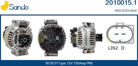 Sando 2010015.1 - Alternateur droxauto.com