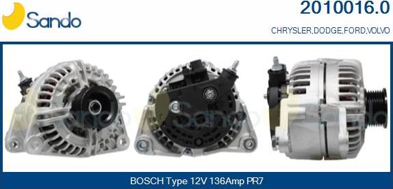 Sando 2010016.0 - Alternateur droxauto.com