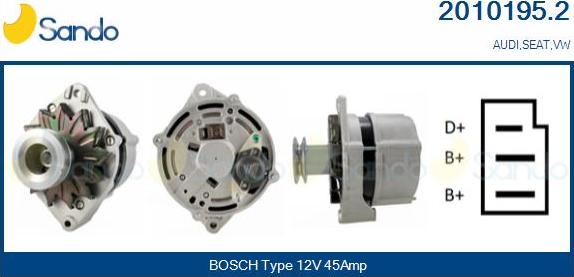 Sando 2010195.2 - Alternateur droxauto.com