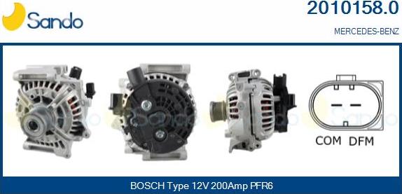 Sando 2010158.0 - Alternateur droxauto.com