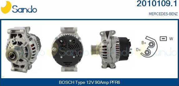 Sando 2010109.1 - Alternateur droxauto.com