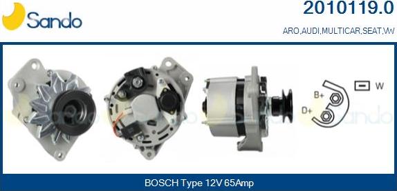 Sando 2010119.0 - Alternateur droxauto.com