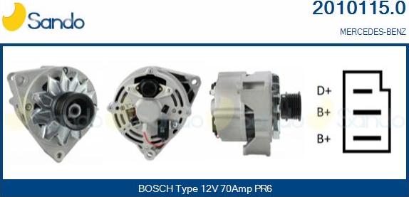 Sando 2010115.0 - Alternateur droxauto.com